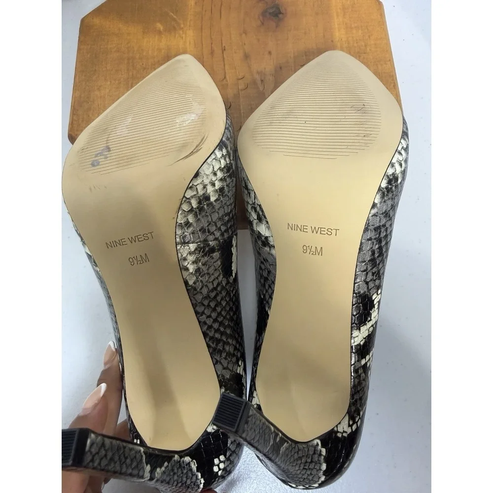 Nine West Tatiana Snakeskin Print Pointed Toe Pumps Women's 9.5M Read